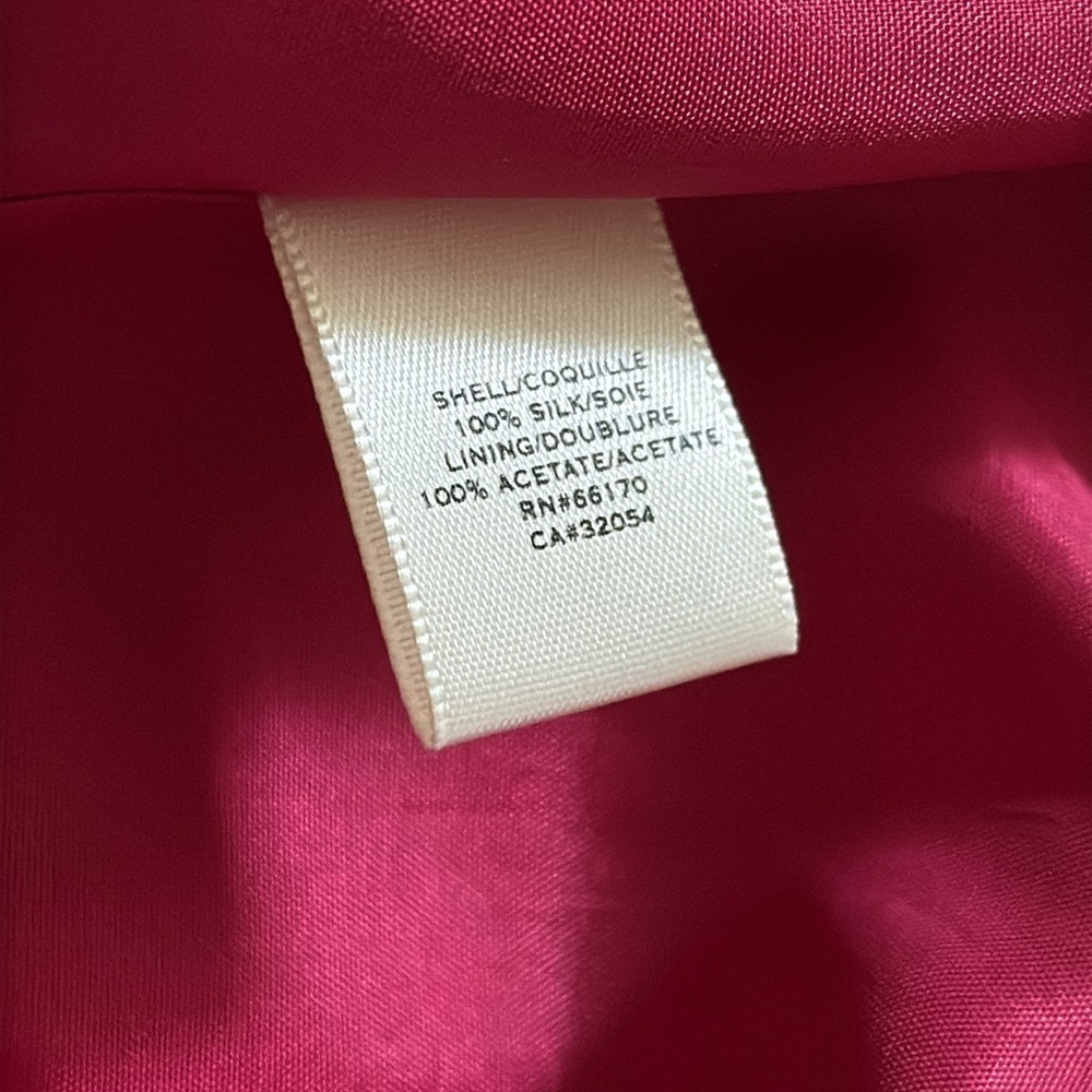 Moulinette Soeurs sz 8‎ Fuchsia silk Ruffle Midi Dress lined great condition - Picture 12 of 12